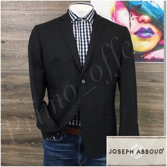 Joseph Abboud Mens Blazer Sport Coat Two Button Jacket Wool 42S Casual‎ Suits